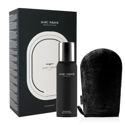 Verpakking van MARC INBANE - GLOVE IS IN THE AIR Hyaluronic Self-Tan Spray – zelfbruiner